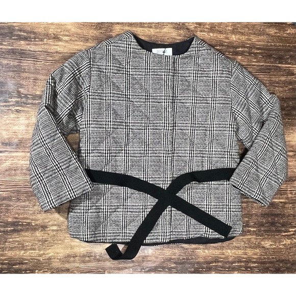NWT Zara Girls Gingham Quilted Kimono Jacket size 10